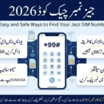 Jazz Number Check Code 2026 to find your Jazz SIM number safely